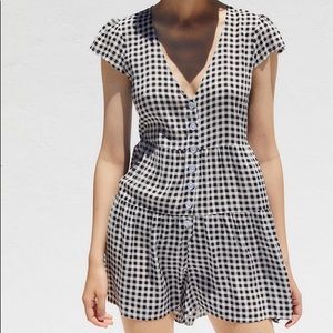 Urban Outfitters Rio Tiered Button-Front Romper